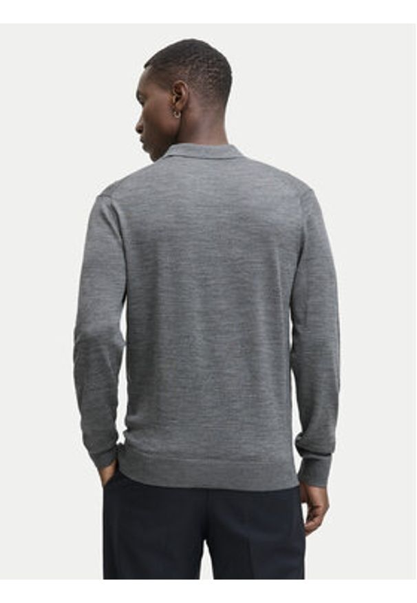 Jack & Jones Sweter Merino 12281757 Szary Regular Fit. Kolor: szary. Materiał: wełna