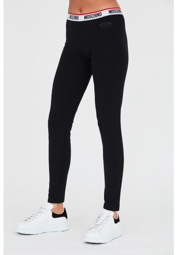 MOSCHINO Czarne damskie legginsy, Rozmiar S. Kolor: czarny