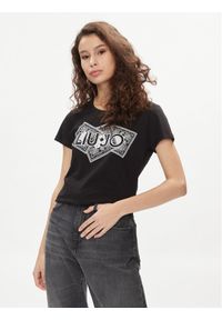 Liu Jo T-Shirt MA4340 JS923 Czarny Regular Fit. Kolor: czarny. Materiał: bawełna
