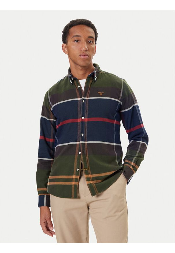 Barbour Koszula Iceloch MSH4994TN11 Beżowy Tailored Fit. Kolor: beżowy. Materiał: bawełna