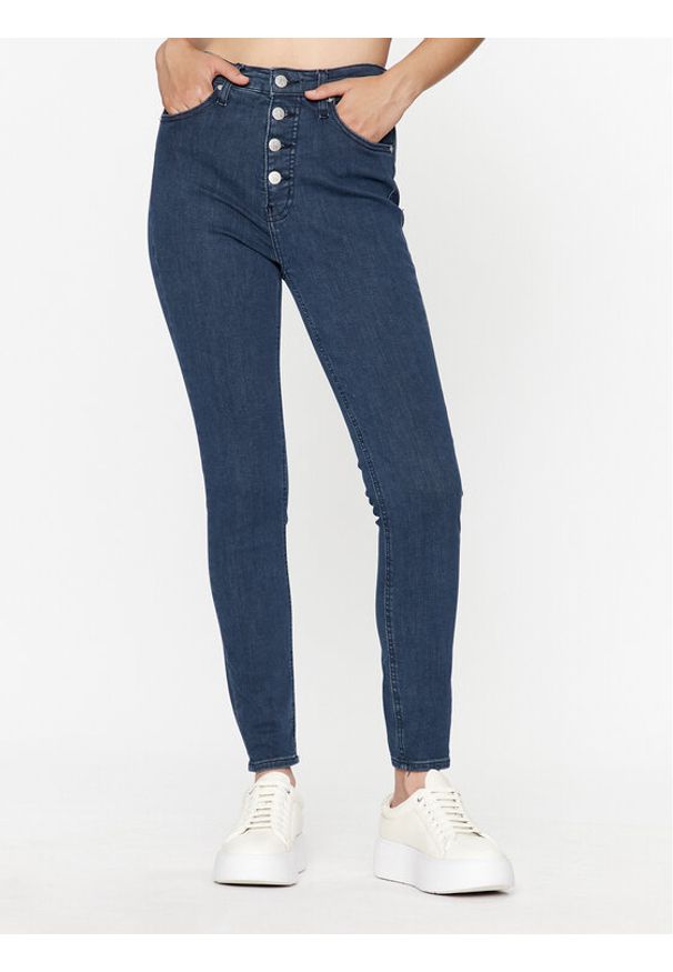 Calvin Klein Jeans Jeansy J20J221779 Niebieski Super Skinny Fit. Kolor: niebieski