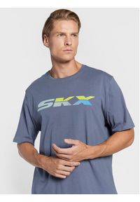 skechers - Skechers T-Shirt Phantom MTS340 Niebieski Regular Fit. Kolor: niebieski. Materiał: bawełna #5