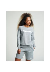 Bluza do piłki ręcznej damska Hummel Go Cotton Logo Sweatshirt Woman. Kolor: szary