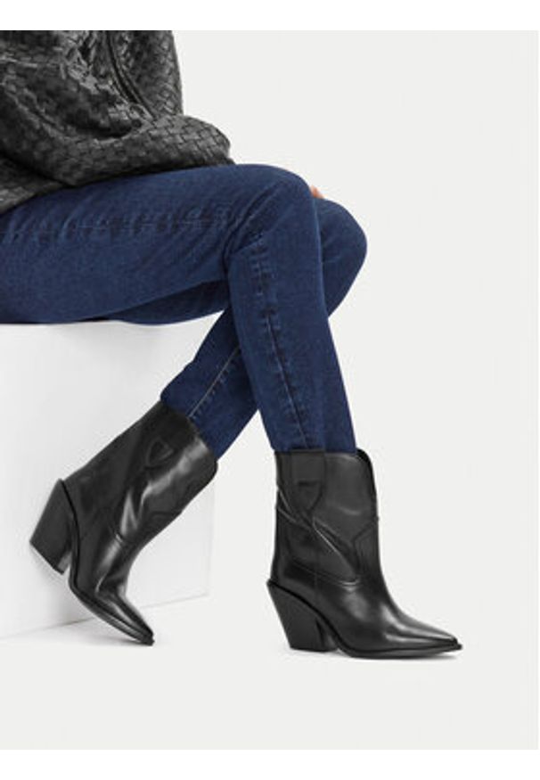 Badura Kowbojki EO-BRAYLE-121881 Czarny. Kolor: czarny. Materiał: skóra