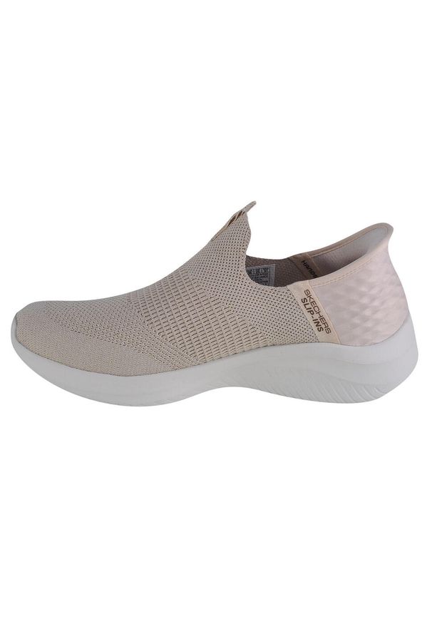 skechers - Buty sportowe Sneakersy damskie, Skechers Ultra Flex 3.0-Glitter Me Slip-Ins. Kolor: beżowy. Sport: turystyka piesza