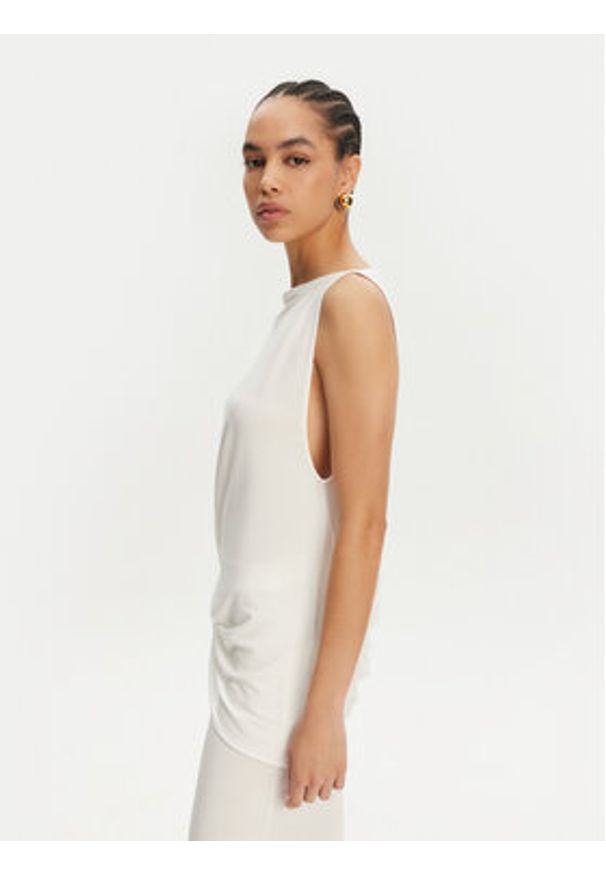 JACQUEMUS Sukienka wieczorowa La Robe Peplo Longue 25E251DR2302381 100 Biały Regular Fit. Kolor: biały. Materiał: wiskoza. Styl: wizytowy