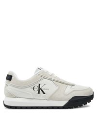 Calvin Klein Jeans Sneakersy Toothy Runner Irregular Lines YM0YM00624 Biały. Kolor: biały. Materiał: skóra #1