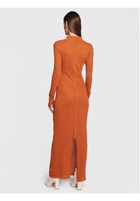 AMERICAN VINTAGE - American Vintage Sukienka dzianinowa Sovy SOV14AH22 Pomarańczowy Regular Fit. Kolor: pomarańczowy. Materiał: dzianina, wiskoza. Styl: vintage #4