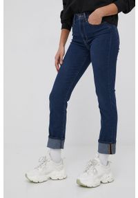 Levi's® - Levi's jeansy 724 damskie high waist. Okazja: na spotkanie biznesowe. Stan: podwyższony. Kolor: niebieski. Styl: biznesowy