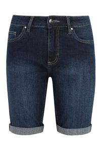 TOP SECRET - Jeansowe szorty damskie. Okazja: na co dzień. Kolor: niebieski. Materiał: jeans. Długość: krótkie. Sezon: zima, jesień. Styl: casual #5