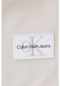 Calvin Klein Jeans sukienka bawełniana J20J218347.PPYY kolor beżowy mini prosta. Okazja: na co dzień. Kolor: beżowy. Materiał: bawełna. Długość rękawa: krótki rękaw. Typ sukienki: proste. Styl: casual. Długość: mini #2