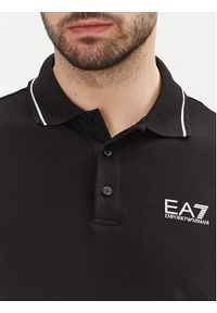 EA7 Emporio Armani Polo 8NPF16 PJVUZ 1200 Czarny Slim Fit. Typ kołnierza: polo. Kolor: czarny. Materiał: bawełna