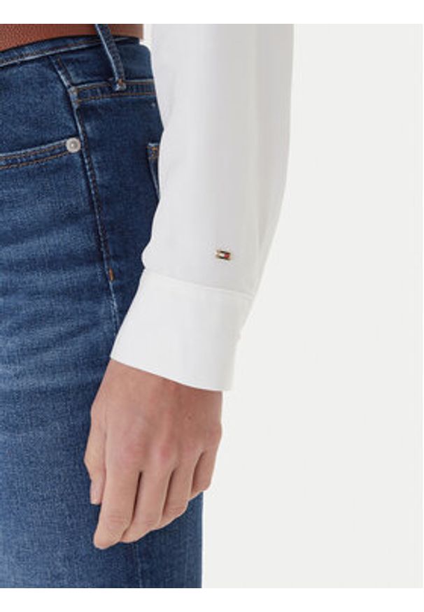 TOMMY HILFIGER - Tommy Hilfiger Koszula WW0WW46597 Écru Regular Fit. Materiał: wiskoza