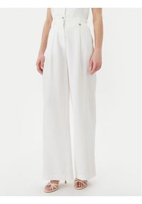 LOLA CASADEMUNT Spodnie palazzo LS2514010 Biały Wide Leg. Kolor: biały. Materiał: lyocell