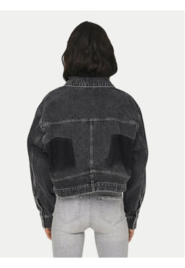 only - ONLY Kurtka jeansowa Emaline 15330000 Szary Loose Fit. Kolor: szary. Materiał: bawełna
