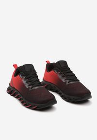 Born2be - Czerwone Buty Sportowe Sneakersy Sznurowane na Elastycznej Podeszwie Criselda. Kolor: czerwony. Materiał: jeans #2