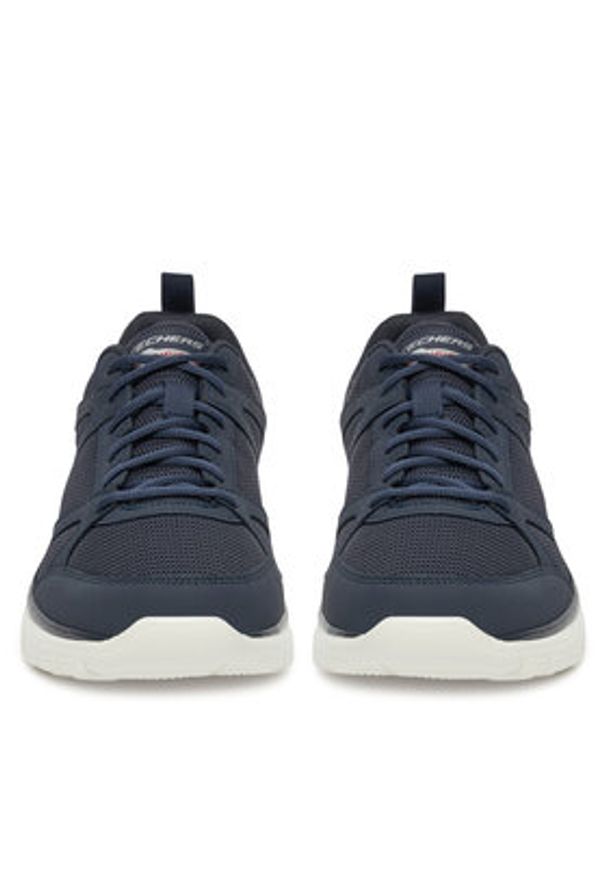 skechers - Skechers Sneakersy BURNS 8790117 NVRD Granatowy. Kolor: niebieski. Materiał: materiał