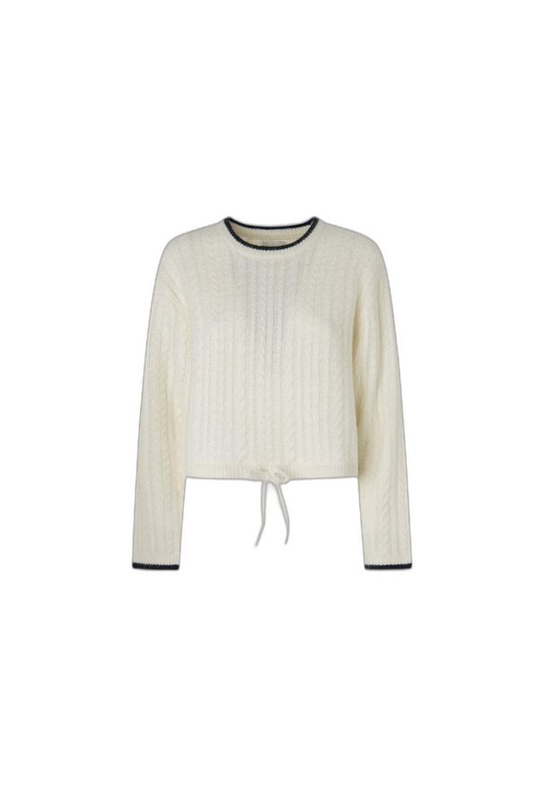 Sweter damski Pepe Jeans Elnora. Kolor: biały. Materiał: polar, materiał. Sezon: zima