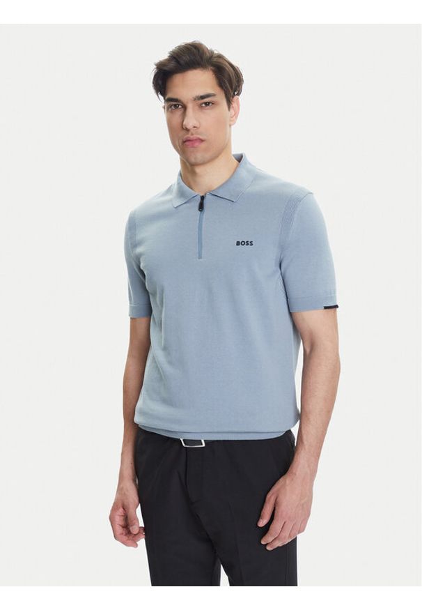 BOSS Polo K_Ever-X PS 50541961 Szary Regular Fit. Typ kołnierza: polo. Kolor: szary. Materiał: bawełna