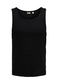 Only & Sons Tank top Tanner 22030217 Czarny Regular Fit. Kolor: czarny. Materiał: bawełna
