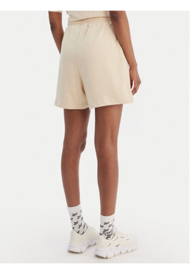Reebok Szorty sportowe Jacqueline RK25500CCW Beżowy Regular Fit. Kolor: beżowy. Materiał: bawełna