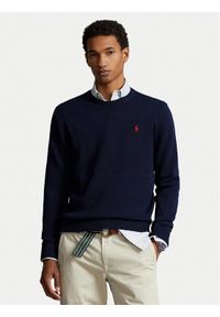 Polo Ralph Lauren Sweter Classic 710810846001 Granatowy Regular Fit. Typ kołnierza: polo. Kolor: niebieski. Materiał: bawełna