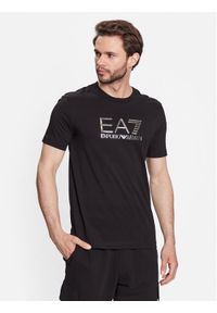 EA7 Emporio Armani T-Shirt 3RPT71 PJM9Z 1200 Czarny Regular Fit. Kolor: czarny. Materiał: bawełna