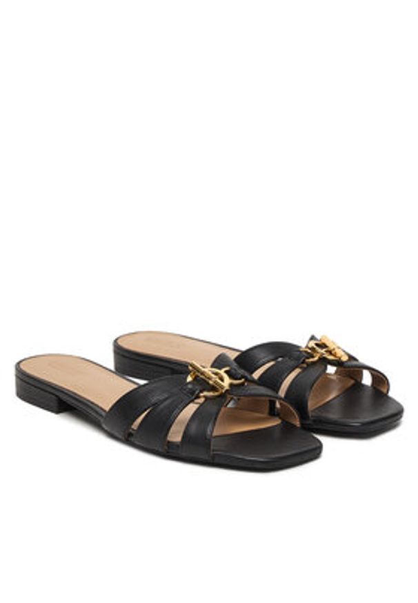 Lauren Ralph Lauren - LAUREN RALPH LAUREN Klapki Blaike 802982875002 Czarny. Kolor: czarny. Materiał: skóra