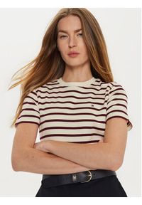 TOMMY HILFIGER - Tommy Hilfiger T-Shirt New Cody WW0WW40587 Écru Slim Fit. Materiał: bawełna #4