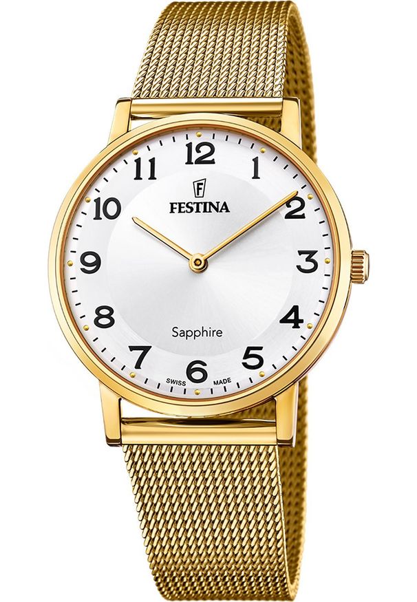 Zegarek Festina Zegarek męski Festina F20022-5 złoty. Kolor: złoty