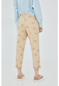 Femi Stories spodnie dresowe damskie kolor beżowy wzorzyste. Stan: podwyższony. Kolor: beżowy. Materiał: dresówka #4