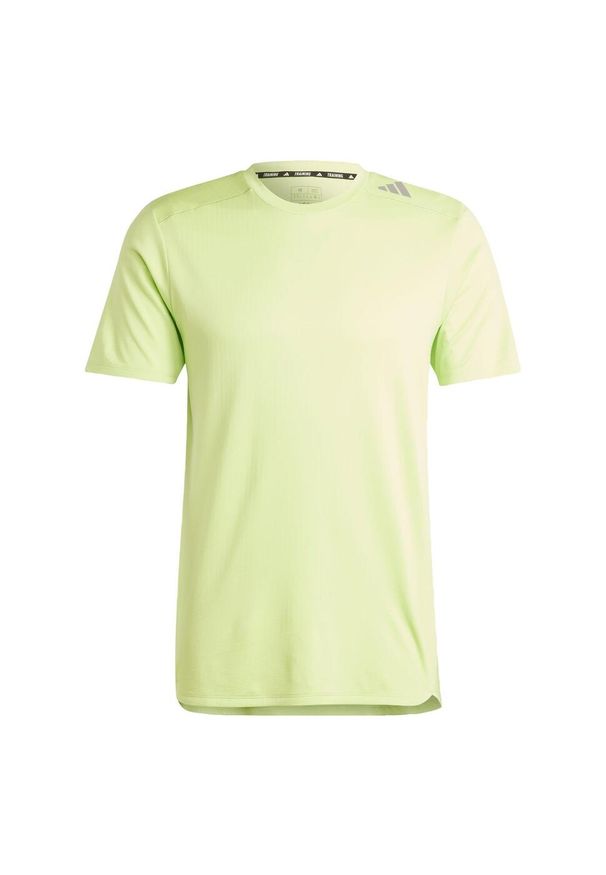 Koszulka fitness męska Adidas Designed 4 Training HEAT.RDY HIIT Training. Kolor: żółty, wielokolorowy, zielony. Materiał: dzianina, materiał. Sport: fitness