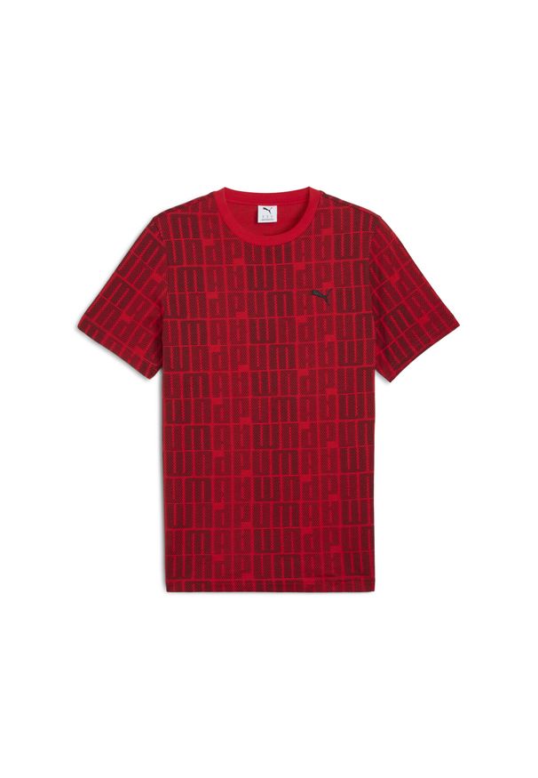 Puma - Męska koszulka Essentials Logo Lab PUMA For All Time Red. Kolor: czerwony. Sport: fitness