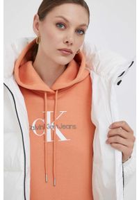 Calvin Klein Jeans kurtka damska kolor biały zimowa. Kolor: biały. Materiał: włókno. Sezon: zima #6