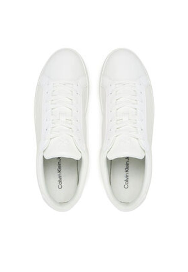 Calvin Klein Jeans Sneakersy Low Profile Cupsole Cm YM0YM01190 Biały. Kolor: biały. Materiał: skóra