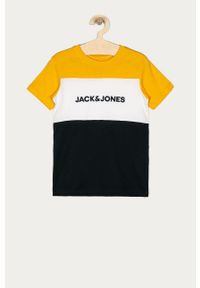 Jack & Jones - T-shirt dziecięcy 128-176 cm. Okazja: na co dzień. Kolor: żółty. Materiał: bawełna, dzianina. Wzór: nadruk. Styl: casual #1