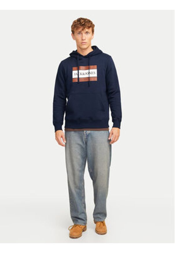 Jack & Jones - Jack&Jones Bluza 12262513 Granatowy Regular Fit. Kolor: niebieski. Materiał: bawełna
