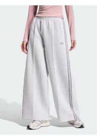 Adidas - adidas Spodnie dresowe SPACER Szary Loose Fit. Kolor: szary. Materiał: dresówka. Sport: turystyka piesza #1