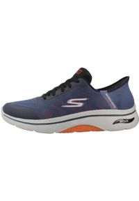 skechers - Buty SKECHERS GO WALK ARCH 2.0 Niebieski. Kolor: niebieski. Materiał: syntetyk, tkanina