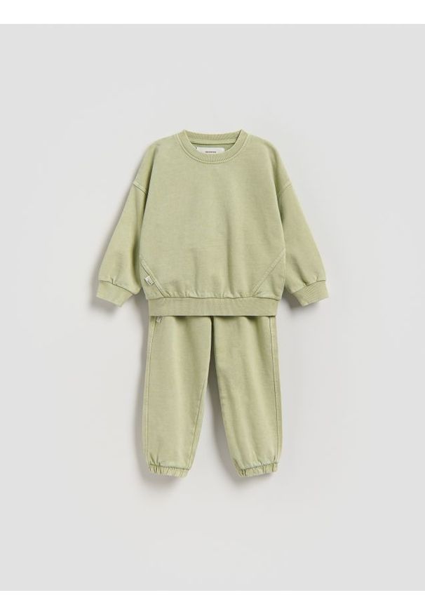 Reserved - Bawełniany komplet - jasnozielony. Kolor: zielony. Materiał: bawełna