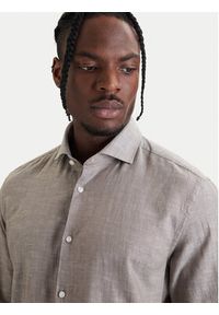 Hugo - HUGO Koszula Kason 50539775 Beżowy Slim Fit. Kolor: beżowy. Materiał: bawełna #5