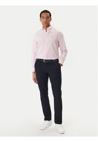 TOMMY HILFIGER - Tommy Hilfiger Koszula MW0MW42440 Różowy Regular Fit. Kolor: różowy. Materiał: bawełna #5