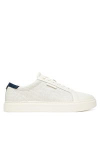 Calvin Klein Sneakersy Clean Cup Low Laceup Perf Lth HM0HM01870 Biały. Kolor: biały. Materiał: skóra