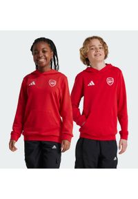 Adidas - Bluza z kapturem Arsenal Kids. Typ kołnierza: kaptur. Kolor: czerwony