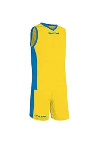 Zestaw koszulki i spodenek Givova Power. Kolor: niebieski, żółty, wielokolorowy. Sport: koszykówka