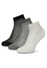 Nine West Zestaw 3 par wysokich skarpet damskich KR_NW_SHINY_Z_SS25 (3 PACK) Kolorowy. Materiał: materiał, bawełna. Wzór: kolorowy