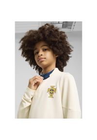 Puma - Młodzieżowa bluza treningowa z zamkiem 1/4 Portugalia PUMA. Kolor: wielokolorowy, beżowy, niebieski