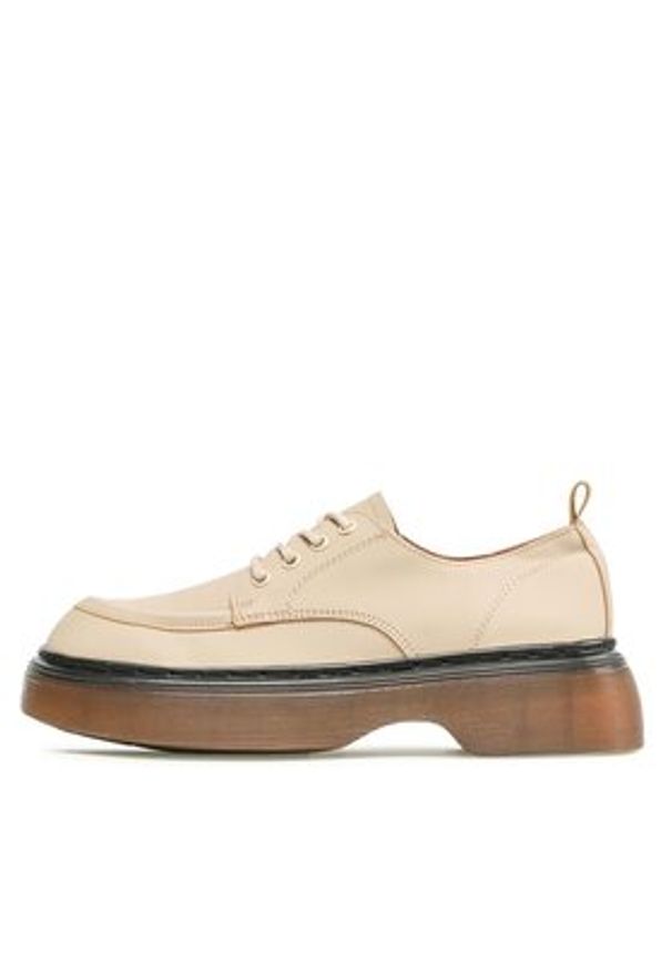 Jenny Fairy Oxfordy WS9176-01 Beżowy. Kolor: beżowy. Materiał: skóra