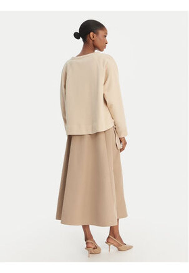 Weekend Max Mara Bluza Destino 2615631021 Beżowy Relaxed Fit. Kolor: beżowy. Materiał: bawełna