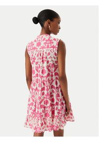 LOLA CASADEMUNT Sukienka letnia LS2616040 Różowy jasny Regular Fit. Kolor: różowy. Materiał: bawełna. Sezon: lato #3
